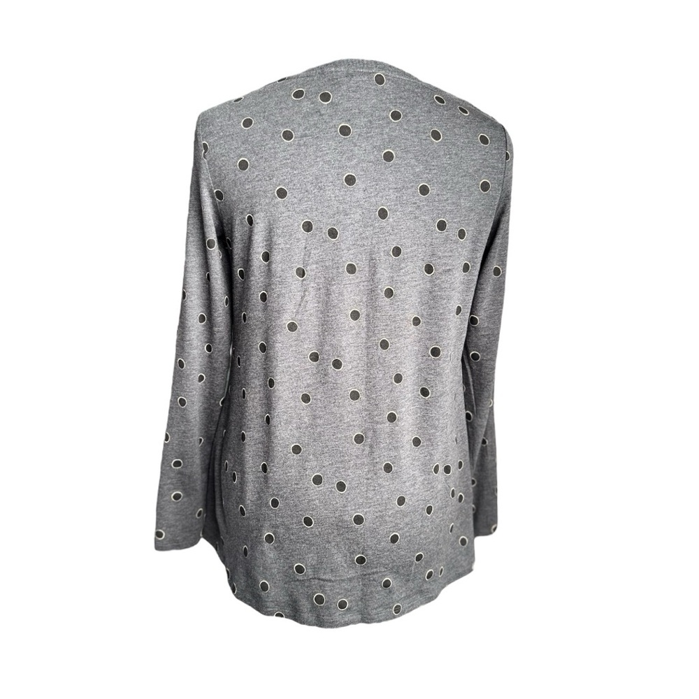 NWOT Boden Gray Swing Top with Black Polka Dots - Picture 6 of 10
